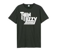 THIN LIZZY LOGO AMPLIFIED VINTAGE CHARCOAL SMALL - T-shirt