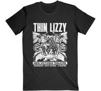 Thin Lizzy Men's Jailbreak Flyer Cotton T-Shirt in Black | Size: Small Thin Lizzy Black S