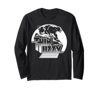 Thin Lizzy - Night Life Panther Circle Long Sleeve T-Shirt