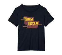 Thin Lizzy Nightlife Album Distressed Red Logo T-Shirt, Women's Plus, Black, 4X