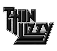 Thin Lizzy Pin Badge Classic Band Logo Official Black One Size
