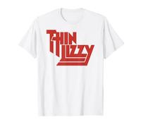 Thin Lizzy - Red Logo On White T-Shirt