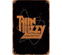 Thin Lizzy Rock Ireland - Music - Poster Vintage Tin Sign Metal Poster Plaque Retro Wall Decor Poster for Home Hotel Cafes Sign Gift 8x12 Inch