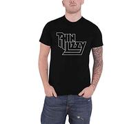 Thin Lizzy T Shirt Classic Band Logo Official Mens Black M