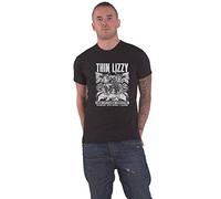 Thin Lizzy T Shirt Jailbreak Flyer Band Logo Official Mens Black XL