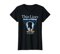 Thin Lizzy Thunder & Lightning Guitar T-Shirt, Women, Black, 3X-Large