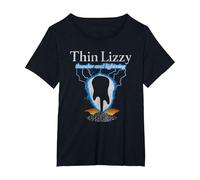 Thin Lizzy Thunder & Lightning Guitar T-Shirt, Women's Plus, Black, 6X
