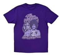 Thin Lizzy Vagabonds of The Western World Distressed Cotton T-Shirt Purple M