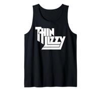 Thin Lizzy - White Stacked Logo Tank Top