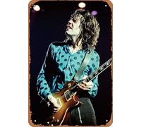 Thin Lizzy'S Gary Moore - Band Posters And Music Gift Prints - Stage Portrait No.1, England, 1978 Poster - Poster Vintage Tin Sign Metal Poster Plaque Retro Wall Decor Poster for Home Hotel Cafes Sign