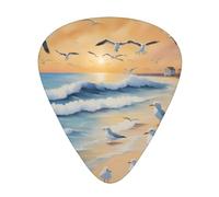 Thin, medium and heavy, 12 pieces guitar picks, airborne seagulls wear-resistant guitar picks, suitable for guitar, bass, electric guitar, ukulele,