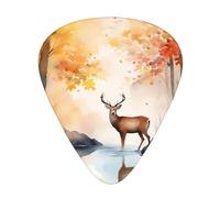 Thin, medium and heavy, 12 pieces guitar picks, beautiful deer wear-resistant guitar picks, suitable for guitar, bass, electric guitar, ukulele,