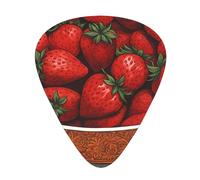 Thin, medium and heavy, 12 pieces guitar picks, cute strawberries wear-resistant guitar picks, suitable for guitar, bass, electric guitar, ukulele,