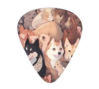 Thin, medium and heavy, 12 pieces guitar picks, Dog Pictures wear-resistant guitar picks, suitable for guitar, bass, electric guitar, ukulele,
