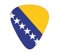 Thin, medium and heavy, 12 pieces guitar picks, Flag of Bosnia and Herzegovina wear-resistant guitar picks, suitable for guitar, bass, electric guitar, ukulele,