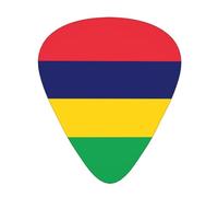 Thin, medium and heavy, 12 pieces guitar picks, Flag of Mauritius wear-resistant guitar picks, suitable for guitar, bass, electric guitar, ukulele,