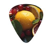 Thin, medium and heavy, 12 pieces guitar picks, Fresh Grapefruit Lemon wear-resistant guitar picks, suitable for guitar, bass, electric guitar, ukulele,