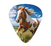 Thin, medium and heavy, 12 pieces guitar picks, Horses on the Prairie wear-resistant guitar picks, suitable for guitar, bass, electric guitar, ukulele,