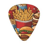 Thin, medium and heavy, 12 pieces guitar picks, Lots of cute fries wear-resistant guitar picks, suitable for guitar, bass, electric guitar, ukulele,