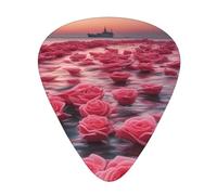Thin, medium and heavy, 12 pieces guitar picks, roses by the sea wear-resistant guitar picks, suitable for guitar, bass, electric guitar, ukulele,