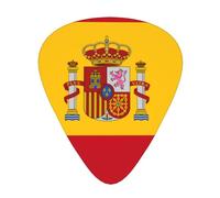 Thin, medium and heavy, 12 pieces guitar picks, Spanish flag wear-resistant guitar picks, suitable for guitar, bass, electric guitar, ukulele,