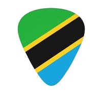 Thin, medium and heavy, 12 pieces guitar picks, Tanzania Flag wear-resistant guitar picks, suitable for guitar, bass, electric guitar, ukulele,