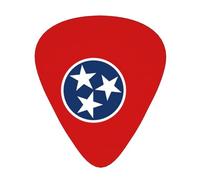 Thin, medium and heavy, 12 pieces guitar picks, Tennessee State Flag wear-resistant guitar picks, suitable for guitar, bass, electric guitar, ukulele,