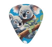 Thin, medium and heavy, 12 pieces guitar picks, Two cute koalas wear-resistant guitar picks, suitable for guitar, bass, electric guitar, ukulele,