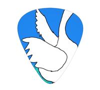 Thin, medium and heavy, 12 pieces guitar picks, white goose spread its wings wear-resistant guitar picks, suitable for guitar, bass, electric guitar, ukulele,
