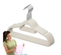 Thin Non-Slip Hangers | 10 Pack Space Saving Thin Hangers,Compact Organizer Without Marks For Coats Pants Laundry Travel Residence Hotel Suitcase Home Wardrobe