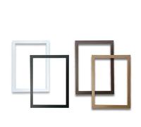 Thin Oak 7x7 Frame With Clear Perspex Sheet and Wall Hanging Hooks - Square 7 x 7 Inch Oak Photo Frame - Handmade Frames In Multiple Colors & Sizes