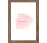 Thin Oak A2 Frame Picture Frame With Clear Perspex Sheet and Wall Hanging Hooks A2-42 x 59.4cm Thin Oak Photo Frame - Handmade Frames In Multiple Colors & Sizes