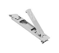 Thin Portable Foldable Nail Clippers with Curved Slanted Double Ended Design, Stainless Steel, Ideal for Manicure & Pedicure at Home, Salon, or Travel