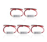 Thin Profile Dimmer Module 3 Button Interfaces 8 Stage Brightness Control Water Resistant Housing for LED Installations Single Color LED Dimmer