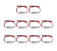 Thin Profile Dimmer Module 3 Button Interfaces 8 Stage Brightness Control Water Resistant Housing for LED Installations Single Color LED Dimmer