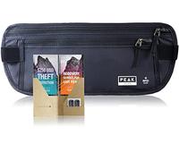 Thin Profile Money Belt w/Theft Insurance and Lost & Found Service - RFID Block Liner Built-in - Rated for Security, Quality and Ease of Travel (Black - REG)