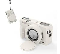 Thin-Profile Silicone Case for Canon G7 X Mark III Supporting Daily Mobility and Lens Safety Through Purpose-Built Design (White)