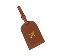 Thin PU Traveldocument Defender Highlighting Metal Aircraft Detailing Integrated Information Card Owner Travel Essential Travel Passport Protector, Brown, Mass Beauty