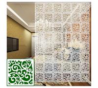 Thin PVC Home Screen Panel Room Partition,Hollow Out Privacy Dividers Panels,for Living Dining Sitting Hotel Decoration(29x29cm-30pieces)