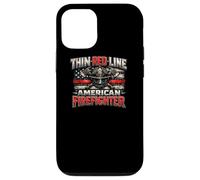 Thin Red Line American Firefighter Flag Fireman Gift Case for iPhone 12/12 Pro