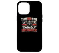 Thin Red Line American Firefighter Flag Fireman Gift Case for iPhone 12 Pro Max