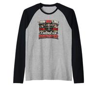 Thin Red Line American Firefighter Flag Fireman Gift Raglan Baseball Tee
