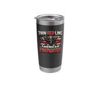 Thin Red Line American Firefighter Flag Fireman Gift Stainless Steel Insulated Tumbler