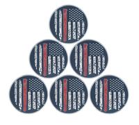 Thin Red Line American Flag Firefighter Challenge Coin Fireman Prayer Coin Collect (Pack of 6)