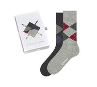 Thin Reinforced Extra-Soft On Skin Hard-Wearing Argyle Pattern ONE SIZE FITS ALL Multipack 2 Pairs