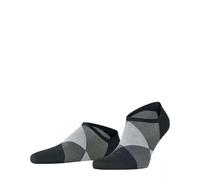 Burlington Men's Clyde M Sn Cotton Low-Cut Patterned Trainer Socks 1 Pair, Black 3002, 6.5-11