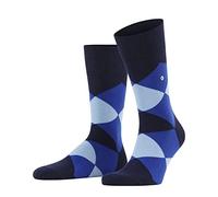 Burlington Men's Clyde M So Cotton Patterned Socks 1 Pair, Blue Marine 6120, 6.5-11