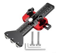 Thin Rip Jig for Table Saw, 3 Pulley System Table Saw Guide with Metric and British System Scales, Accuracy Narrow Cut Jig in Aluminum Alloy for 3/8" x