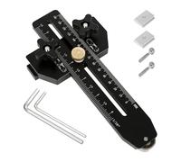 Thin Rip Jig Table Saw Jig Guide, Aluminum Alloy Extended Fast Thin Ripping Guide Adjustable Positioning Fixing Tool for Table Saw Band Saw Router for 3/8" x 3/4" T Slot (Black, 1PC)