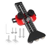 Thin Rip Table Saw Jig Guide Fast Thin Ripping Guide Fits for 3/8" x 3/4" U Slot and 1/4" x 3/8" T Slot Aluminum Alloy 3 Pulleys Adjustable Positioning Fixing Tool